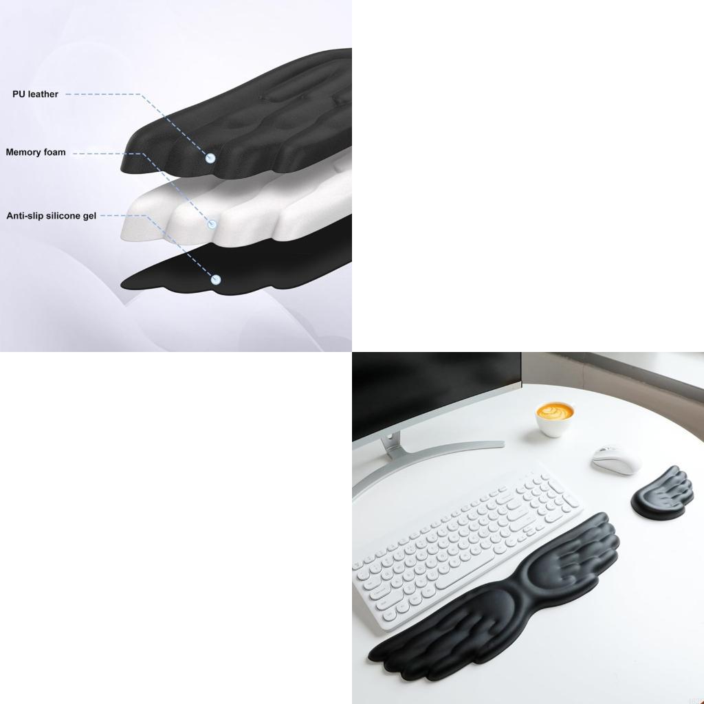 Ergonomic Desk Setup Keyboard - 462E miękkiego silikonu Angel Wing klawiatury