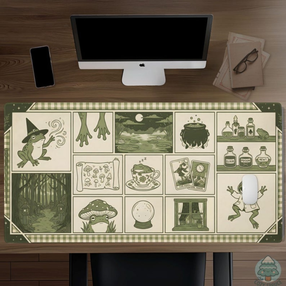 Desk Setup Aesthetic - Podkładka na biurko z motywem czarownicy