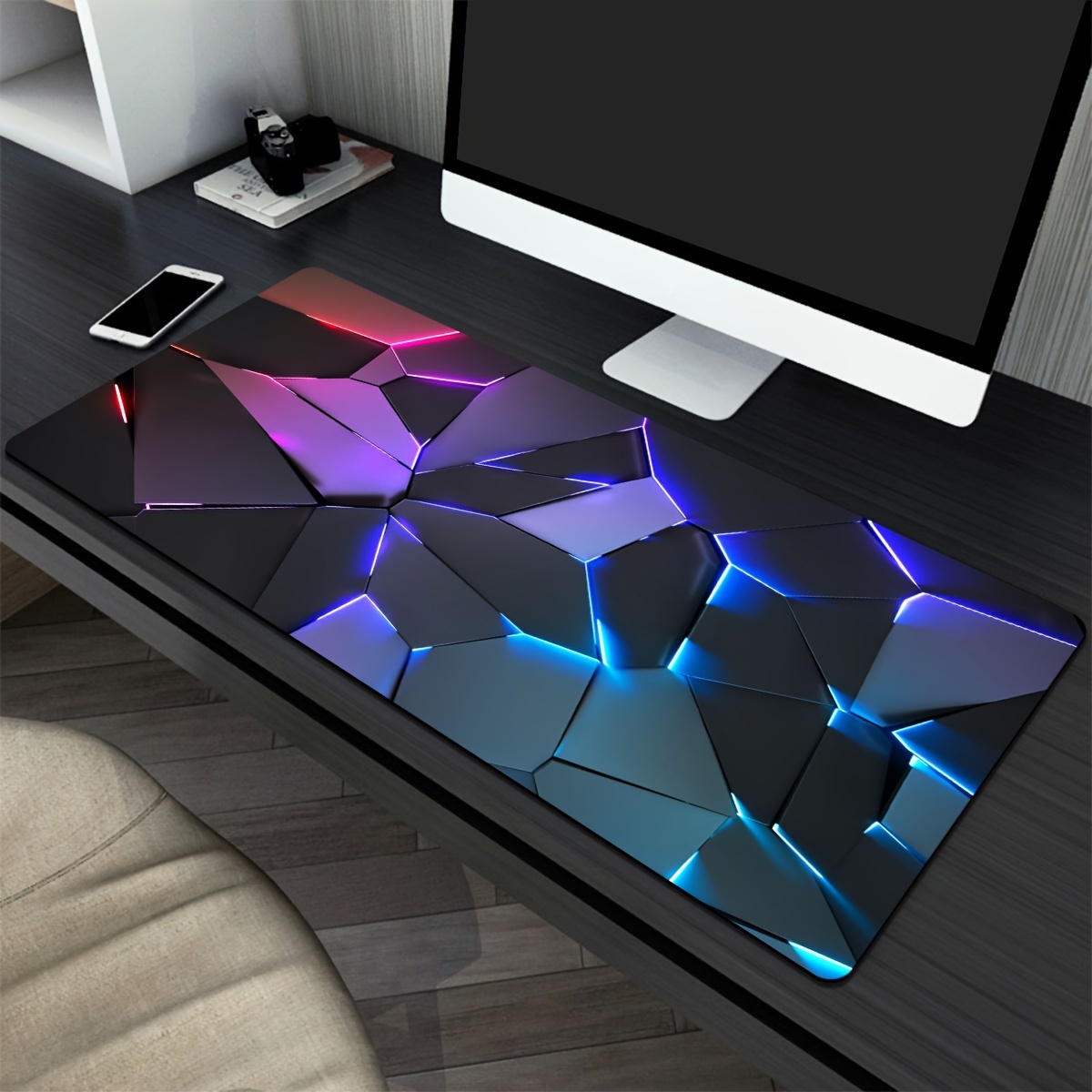 Desk Setup Rgb - Podkładka pod mysz Line Geometry RGB,