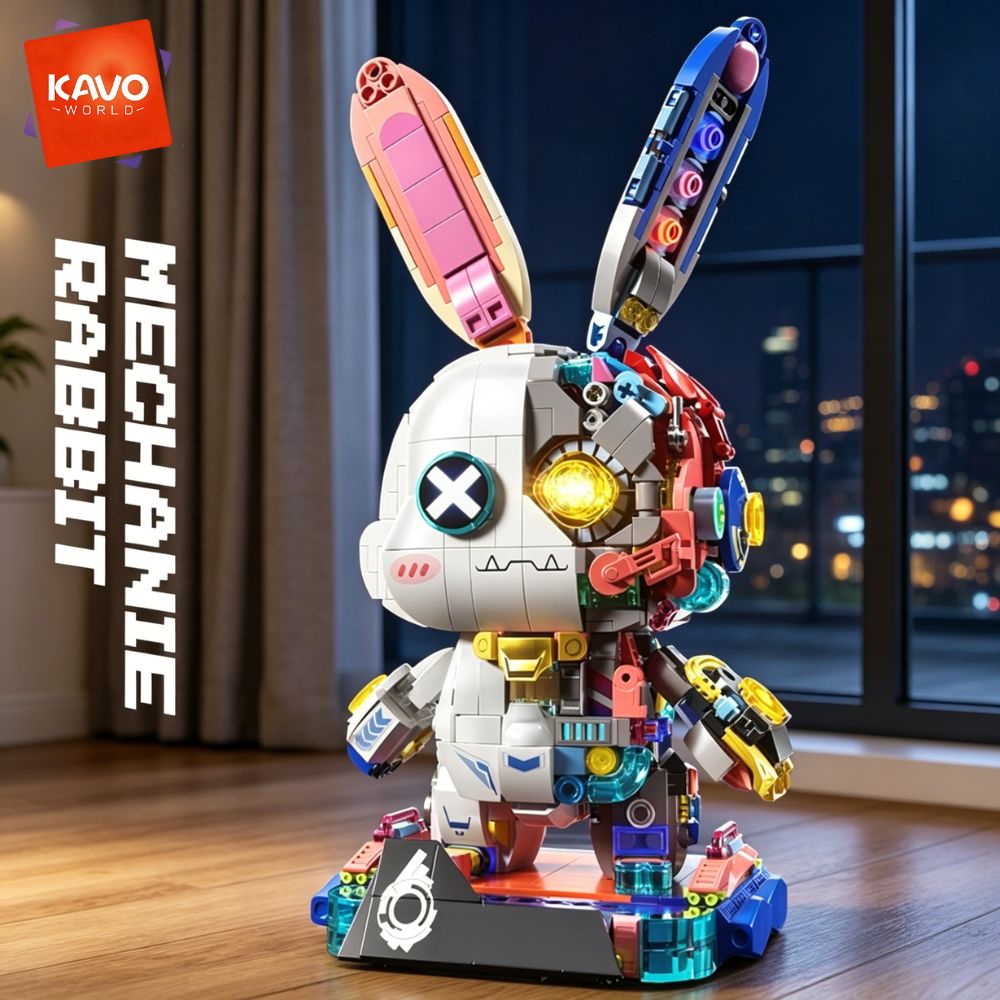 Desk Setup Builder - KAVOWORLD 1377 elementów Zestaw Klocków Robot