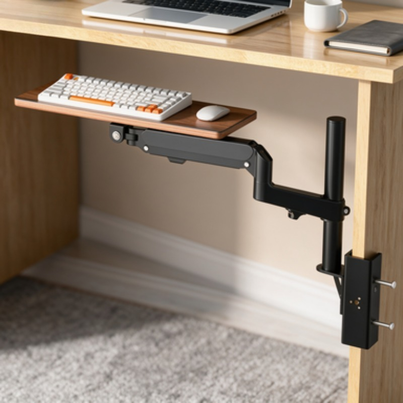 Ergonomic Desk Setup Keyboard - Oszczędność miejsca pod biurkiem, wysuwana półka
