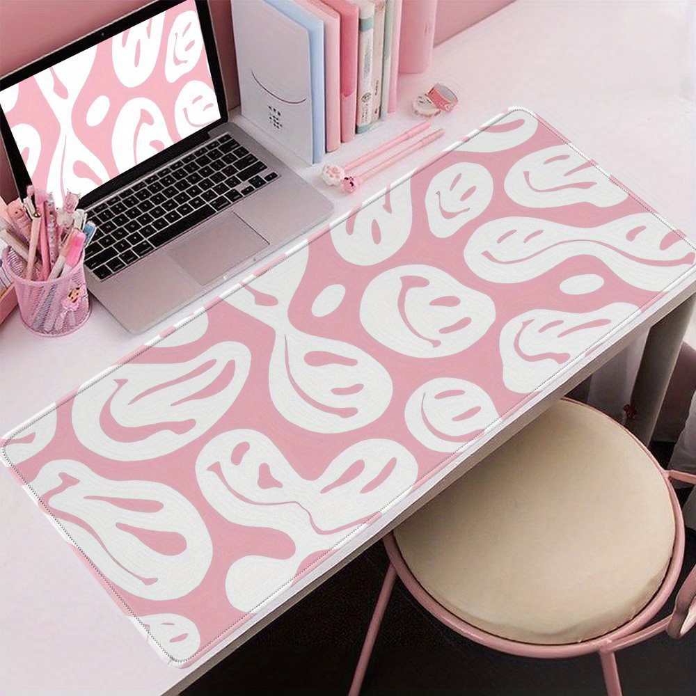 Desk Setup Aesthetic - Estetyczna różowa podkładka na biurko, duży