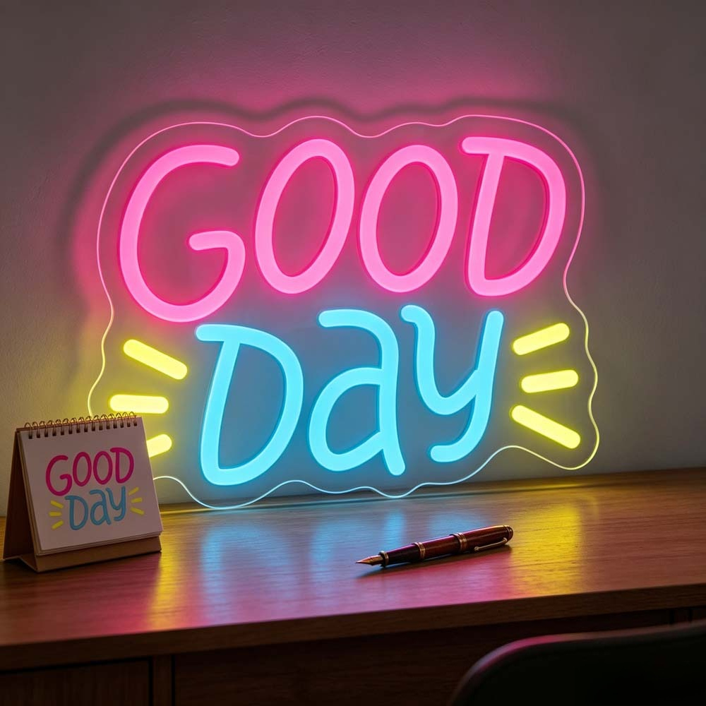 Desk Setup Rgb - Neonowy znak LED Good Day, kolorowy