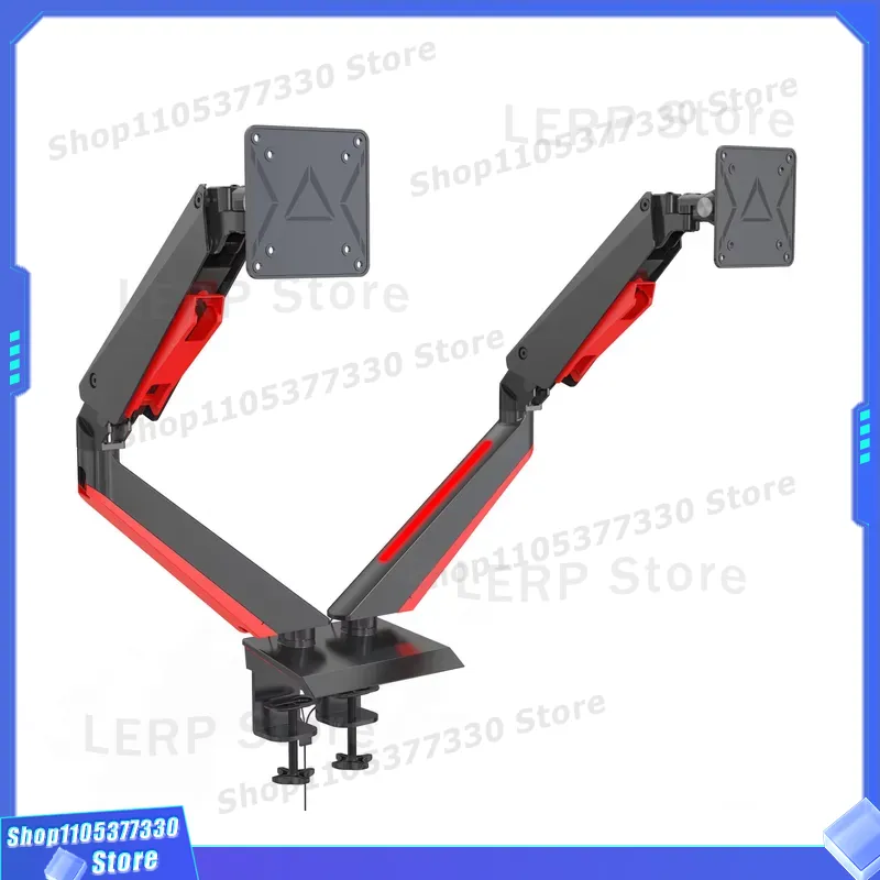 Aluminiowe podwójne uchwyty na – Dual Monitor Desk Setup recenzja i cena