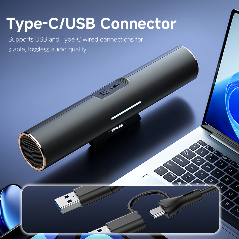 Głośnik Bluetooth MeeGoo z kli – Dual Monitor Desk Setup recenzja i cena