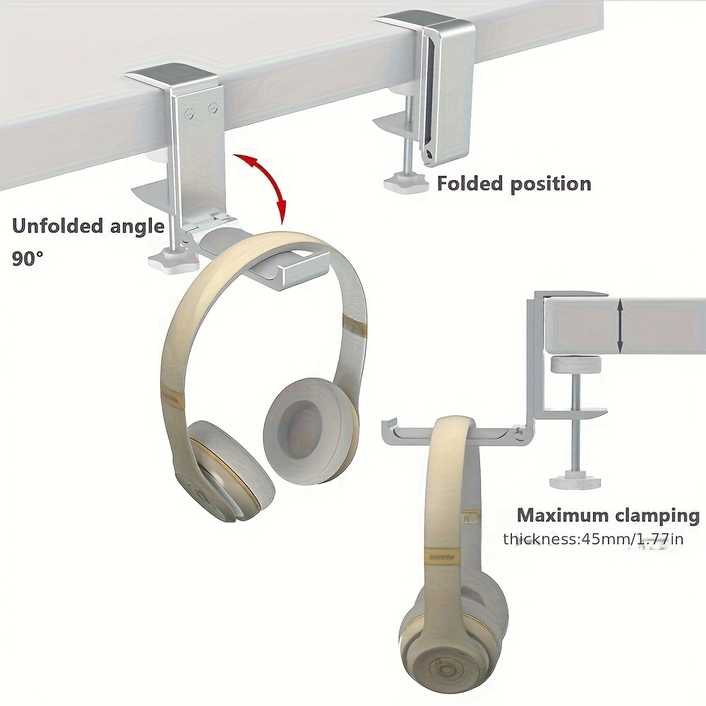 Całkowicie aluminiowy składany – Headphone Hook Under recenzja i cena