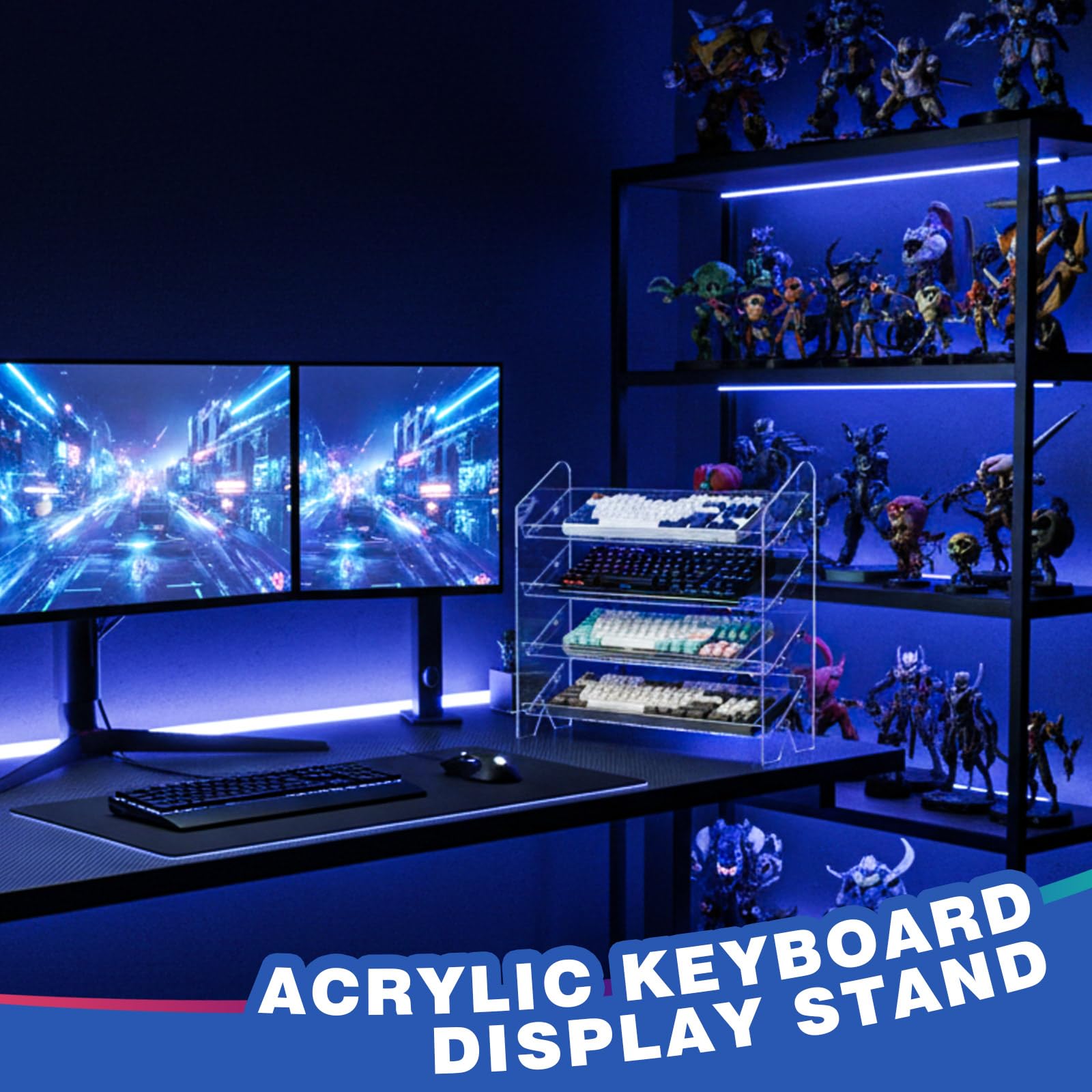 Akrylowy stojak na klawiaturę, – Desk Setup Tablet recenzja i cena
