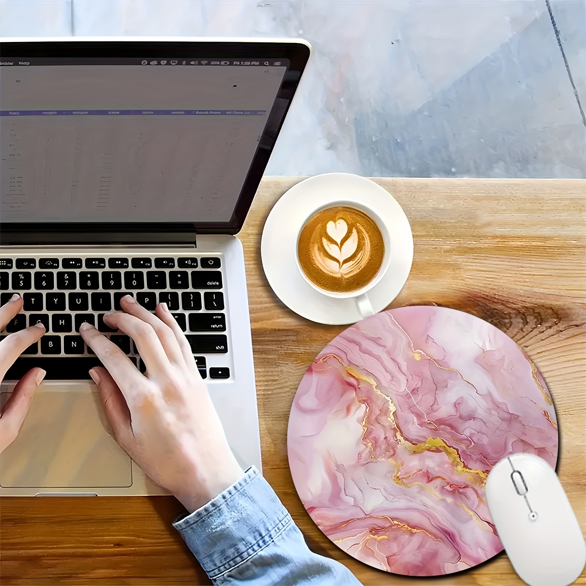 Różowa Marmurkowa Podkładka Po – Desk Setup Laptop And Pc recenzja i cena