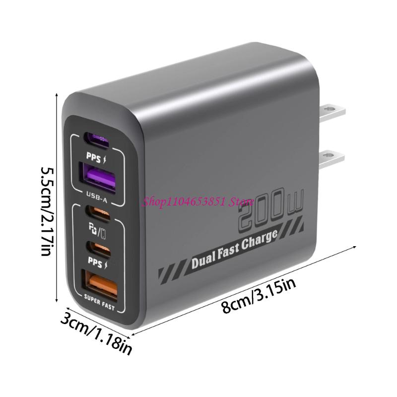 Szybka ładowarka 200 W z 5 por – Desk Setup Tablet recenzja i cena