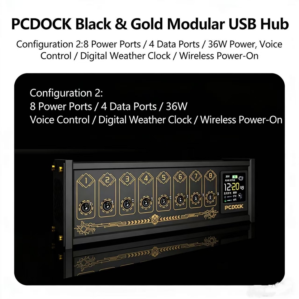 PCDOCK Blok USB z przełączniki – Desk Setup Design recenzja i cena
