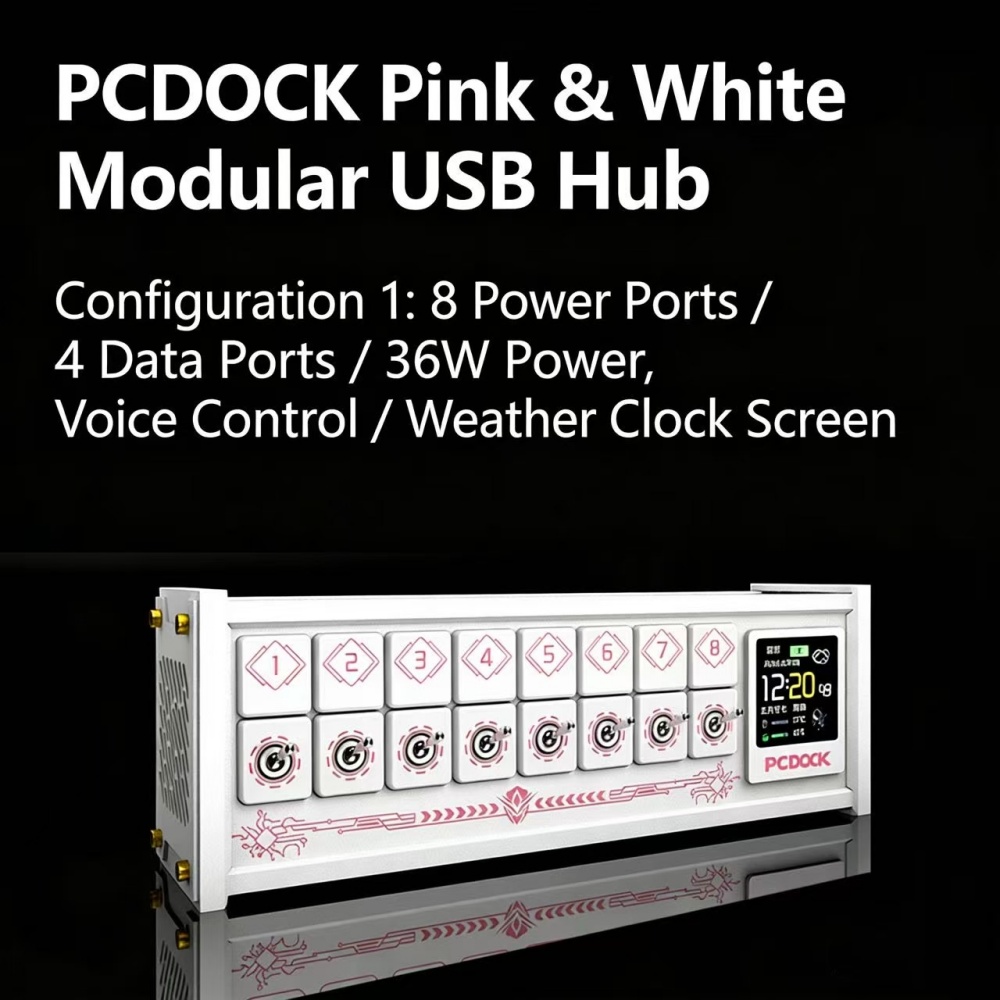 PCDOCK Blok USB z przełączniki – Desk Setup Design recenzja i cena