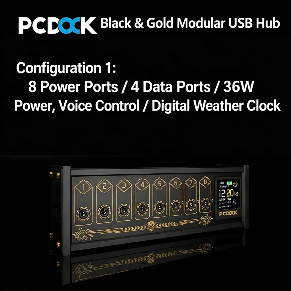 PCDOCK Blok USB z przełączniki – Desk Setup Design recenzja i cena