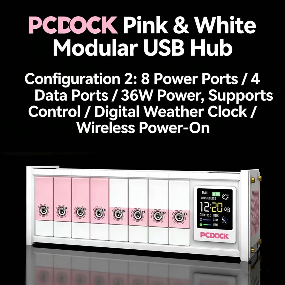 PCDOCK Blok USB z przełączniki – Desk Setup Design recenzja i cena