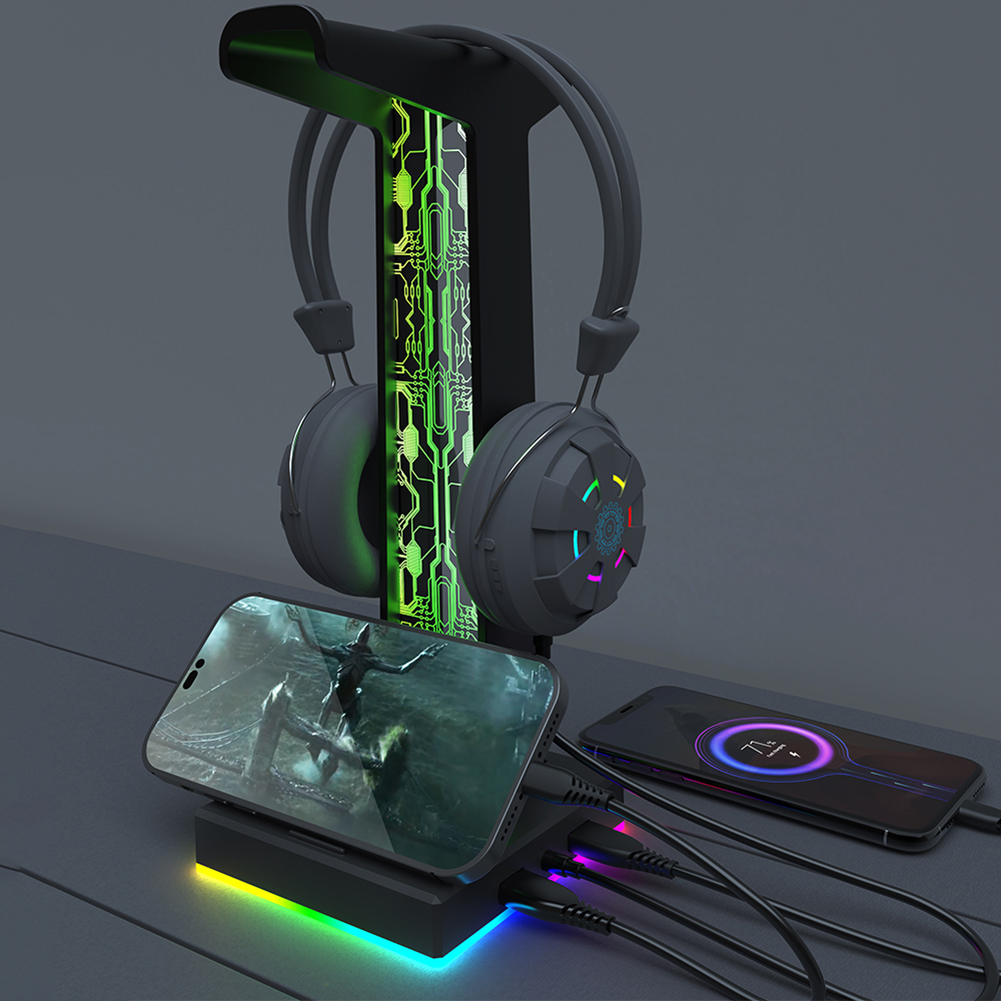 Słuchawki gamingowe RGB podwój – Headphone Hook Under recenzja i cena