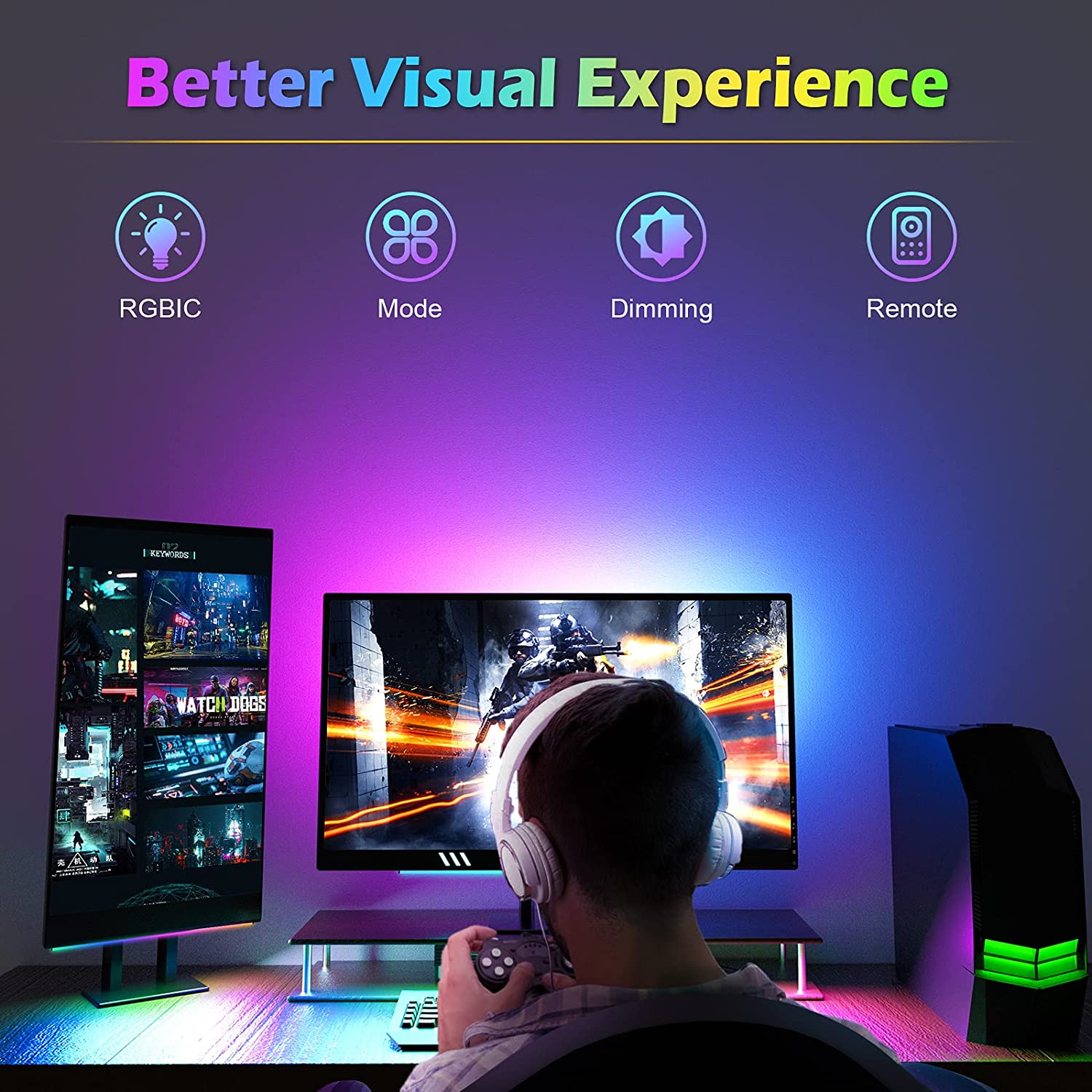 Pod monitorem Listwa świetlna  – Desk Setup Rgb recenzja i cena